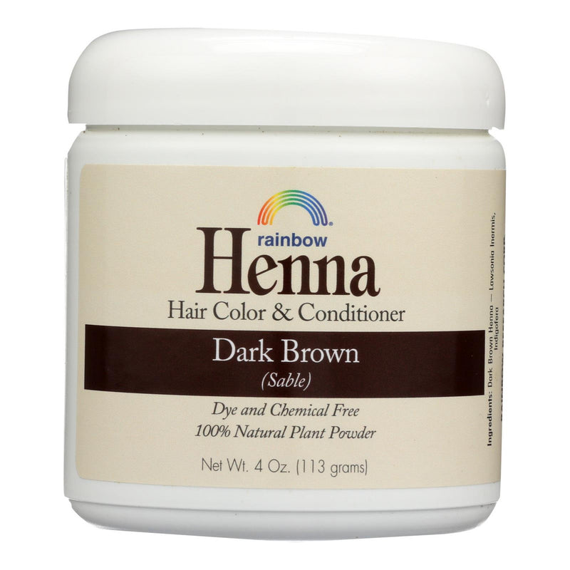 Rainbow Research Henna Hair Color and Conditioner Persian Dark Brown Sable - 4 oz (1x4 FZ)