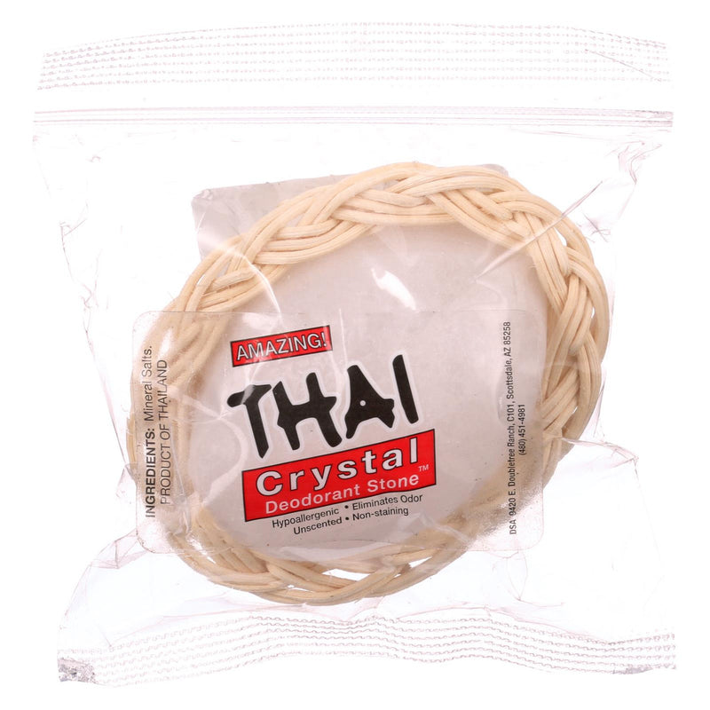 Thai Deodorant Stone Thai Crystal Deodorant Soap in Basket - 1 Bar (1xCT)