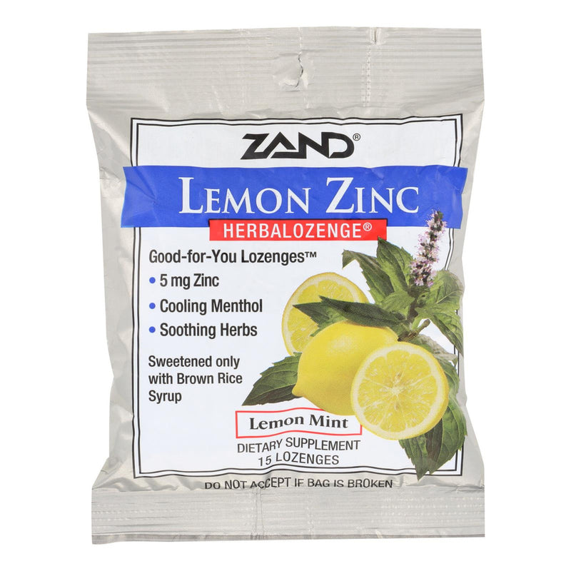 Zand HerbaLozenge Lemon Zinc Lemon - 15 Lozenges - Case of 12 (12x15 LOZ)