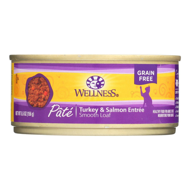 Wellness Canned Turkey Salmon Cat Food (24x5.5 Oz)