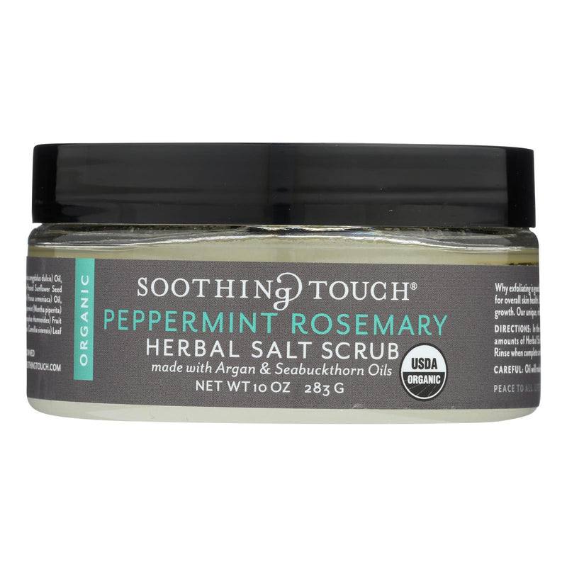 Soothing Touch Scrub - Organic - Salt - Herbal - Peppermint Rosemary - 10 oz (1x10 OZ)
