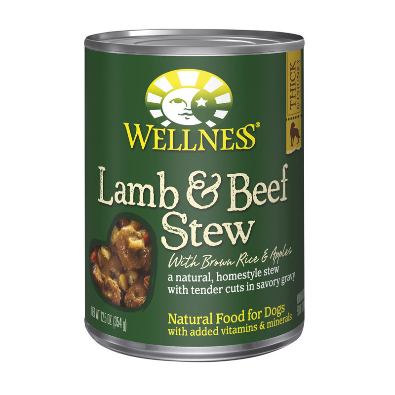 Wellness Lamb & Beef,Stew with Brown Rice & Apples (12x12.5 Oz)