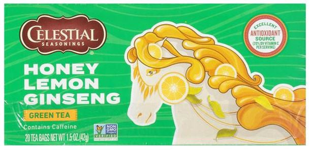 Celestial Seasonings Honey Lemon Ginseng Green Tea (6x20 Bag)