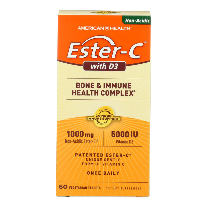 American Health - Ester-C with D3 Bone and Immune Health Complex - 60 Tablets (1x60 TAB)