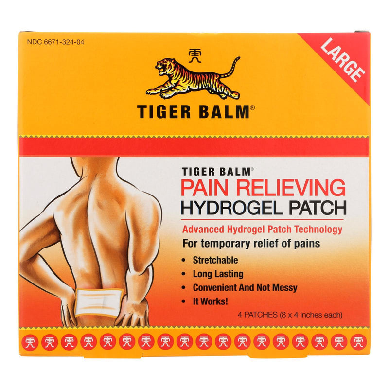 Tiger Balm Pain Relieving Large Patches - Case of 6 - 4 Pack (6x4 CT)