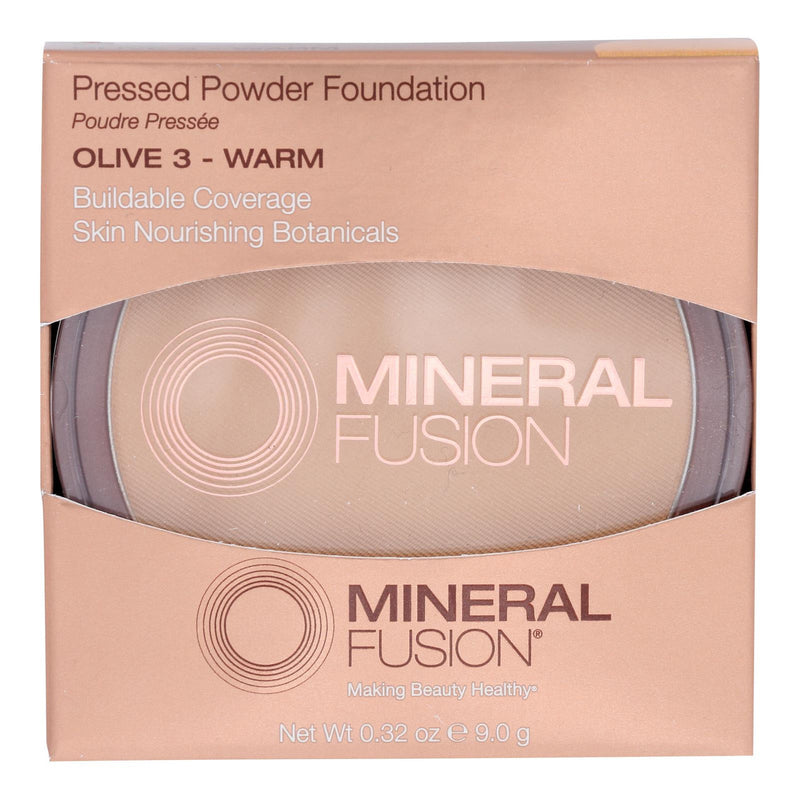 Mineral Fusion - Pressed Powder Foundation - Olive 3 - 0.32 oz. (1x.32 OZ)