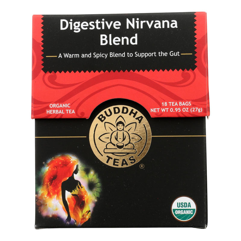 Buddha Teas - Organic Tea - Digestive Nirvana - Case of 6 - 18 Count (6x18 BAG)