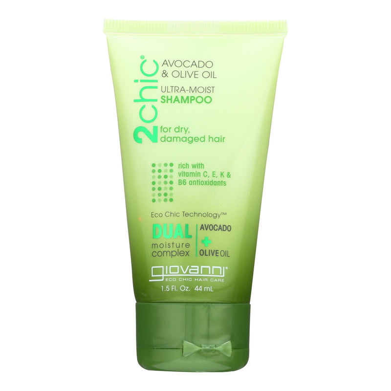Giovanni Hair Care Products Shampoo - 2Chic Ultra-Moist Shampoo With Avocado and Olive Oil  - Case of 12 - 1.5 fl oz. (12x1.5 FZ)
