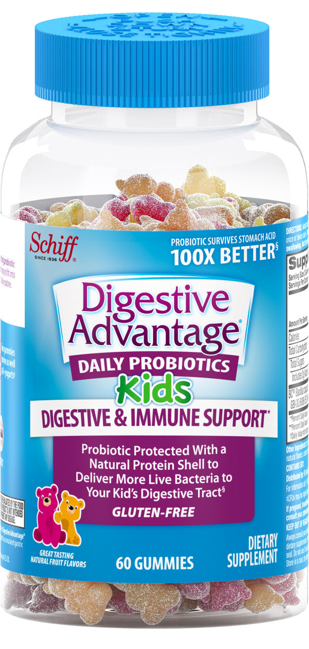 Schiff Vitamins Digestive Advantage Probiotics - Kids - Gummies - 60 Count (1x60 CT)