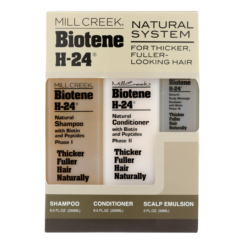 Mill Creek Biotene H-24 Tri-Pack Shampoo Conditioner Scalp Emulsion - 1 Set (1x3 PK)