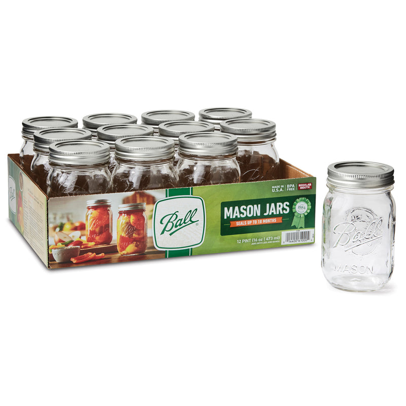 Ball Canning Jar Regular Mouth with Lid (1x12 Ct)