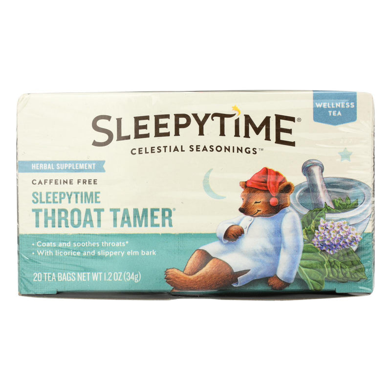 Celestial Seasonings Throat Tamer Herbal Tea - Case of 6 - 20 BAG (6x20 BAG)