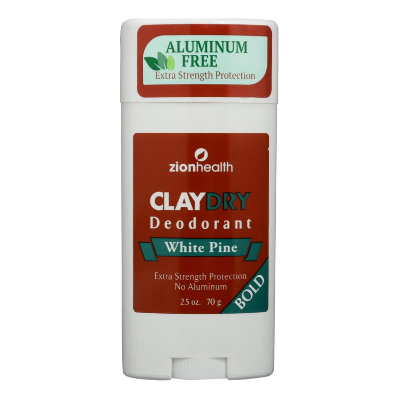Zion Health Claydry Silk Deodorant - White Pine - 2.5 oz  (1x2.5 OZ)