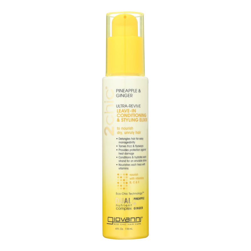Giovanni Hair Care Products Conditioner - Pineapple and Ginger - Case of 1 - 4 fl oz. (1x4 FZ)