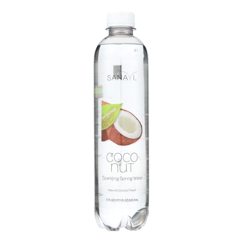 Sanavi Sparkling Spring Water - Coconut - Case Of 12 - 17 Fl Oz.