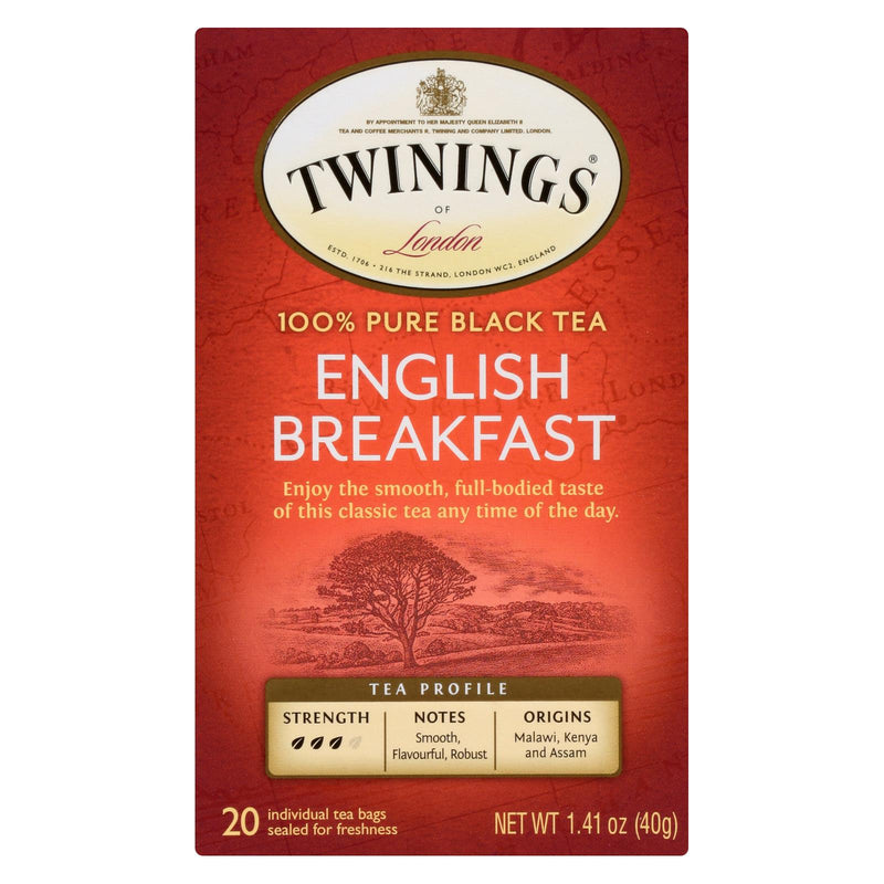 Twinings Tea English Breakfast Tea - Black Tea - Case Of 6 - 20 Bags