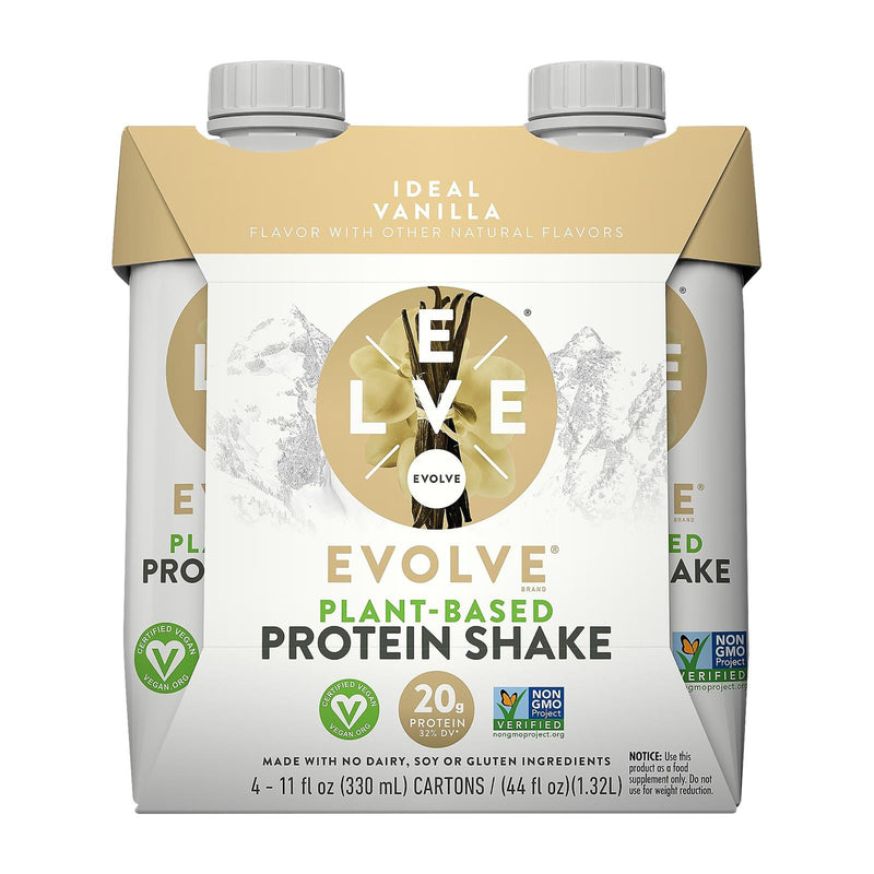 Evolve Ideal Vanilla Protein Shakes  - Case Of 3 - 4-11 Oz