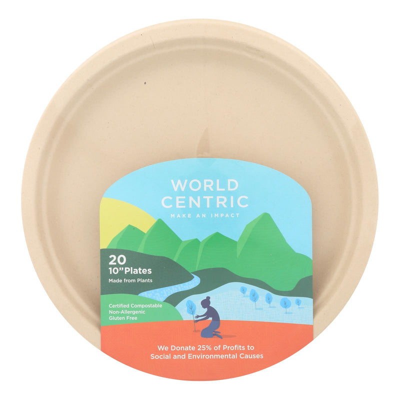 World Centric Fiber Plate - Case Of 12 - 20 Count