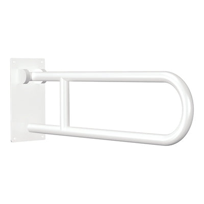 Flip-Up Grab Bar  White Powder Coat  Standard