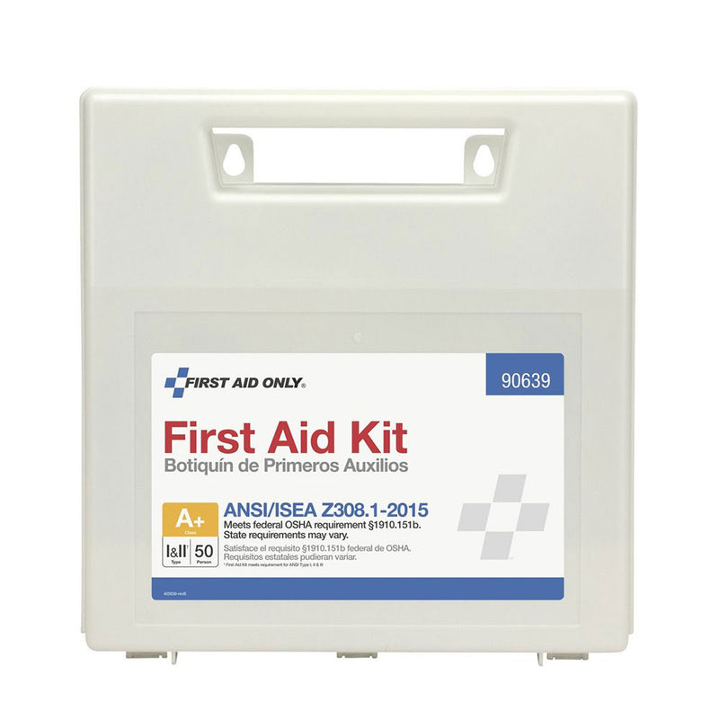 First Aid Kit  50 Person Plastic Case