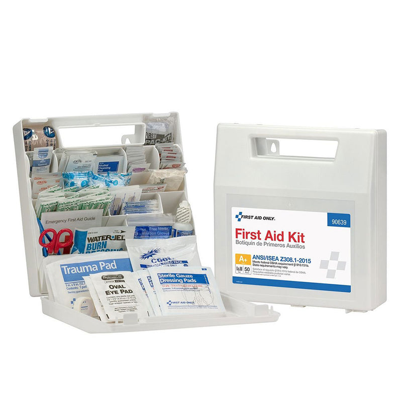 First Aid Kit  50 Person Plastic Case