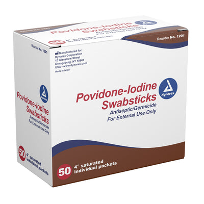 Povidone Iodine Swabstick Bx/50