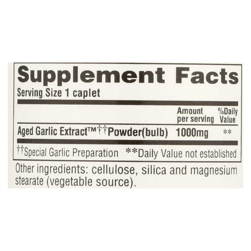 Kyolic - Aged Garlic Extract One Per Day Cardiovascular - 1000 Mg - 30 Caplets