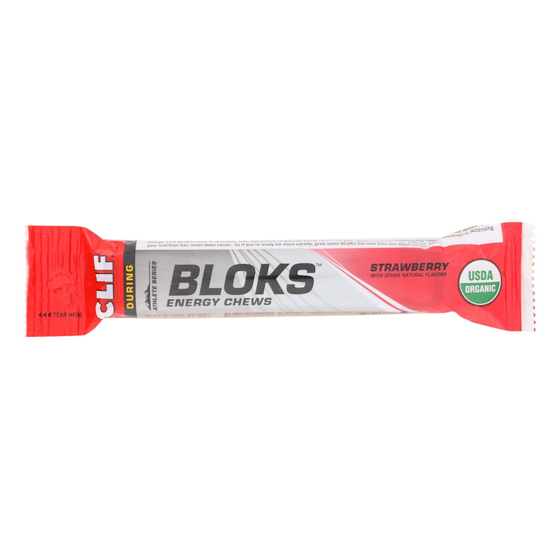 Clif Bar Clif Shot Bloks - Organic Strawberry - Case Of 18 - 2.1 Oz