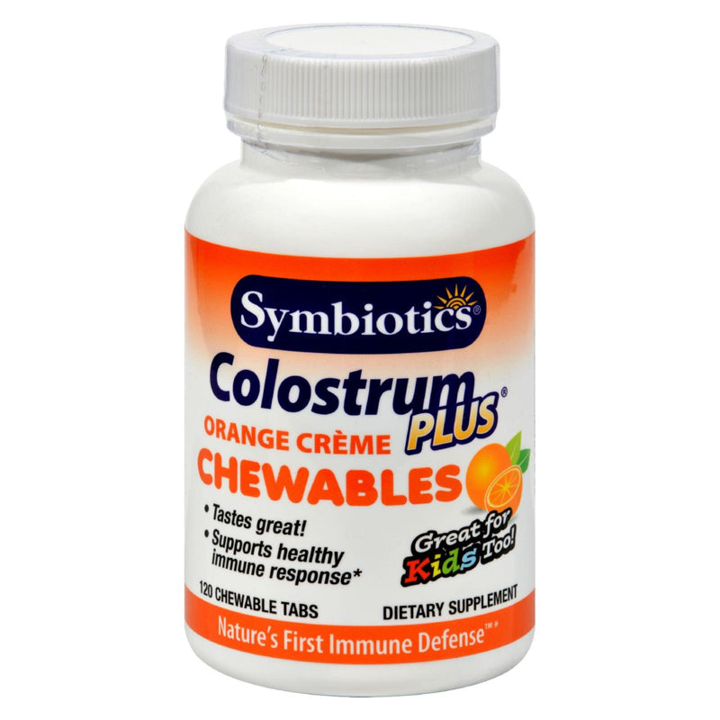 Symbiotics Colostrum Plus Orange - 120 Chewables