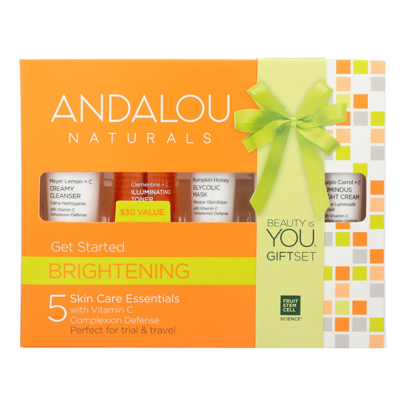 Andalou Naturals Get Started Brightening - 5 Piece Kit