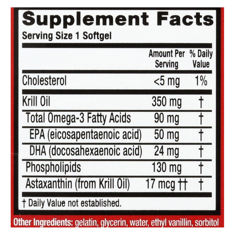 Schiff Vitamins Omega 3 Krill Oil - Megared - 300 Mg- 30 Softgels