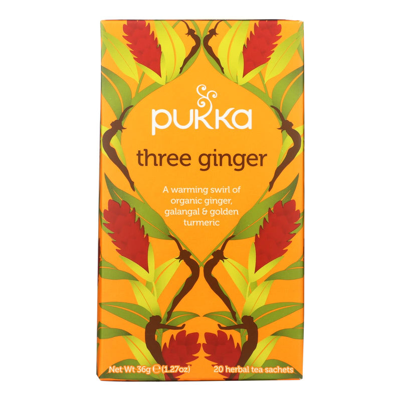 Pukka Herbal Teas Tea - Organic - Three Ginger - 20 Bags - Case Of 6