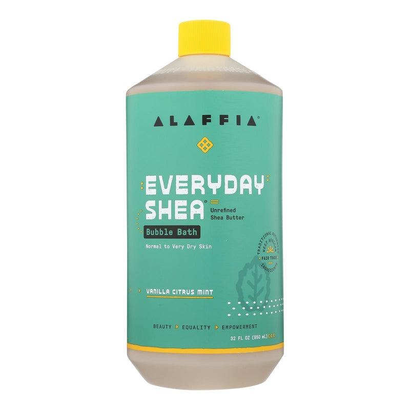 Alaffia - Everyday Bubble Bath - Vanilla Citrus Mint - 32 Fl Oz.