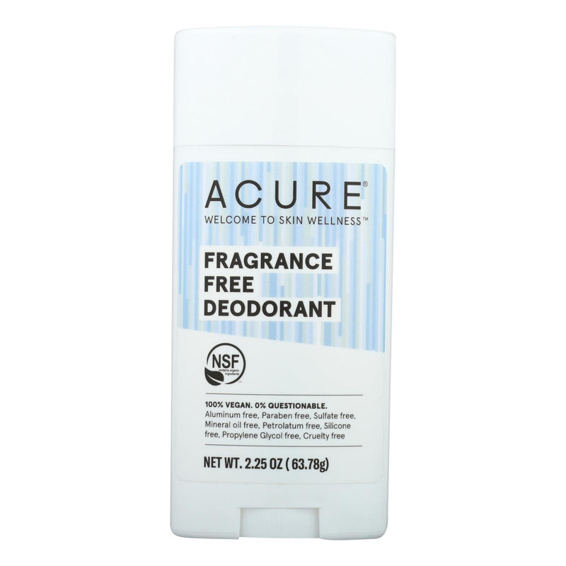 Acure - Deodorant - Fragrance Free - 2.25 Oz