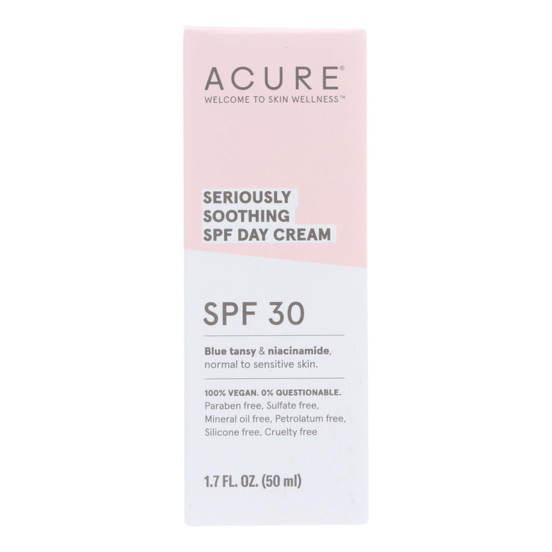 Acure - Spf 30 Day Cream - Seriously Soothing - 1.7 Fl Oz.