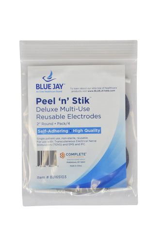 Reusable Electrodes  Pack/4 2  Round  Blue Jay Brand