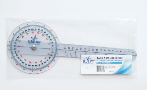 Take A Range Check Plastic 12  Goniometer 360 Deg