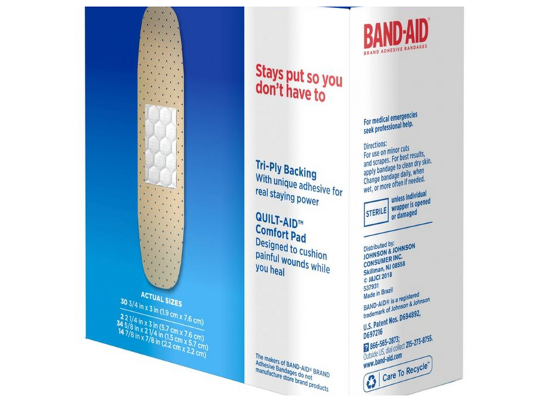 Band-Aid® Adhesive Strip, Assorted Sizes 1201745 BX