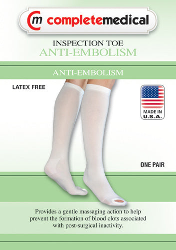 Anti-Embolism Stockings Xl/Reg 15-20mmHg Below Knee  Open Toe