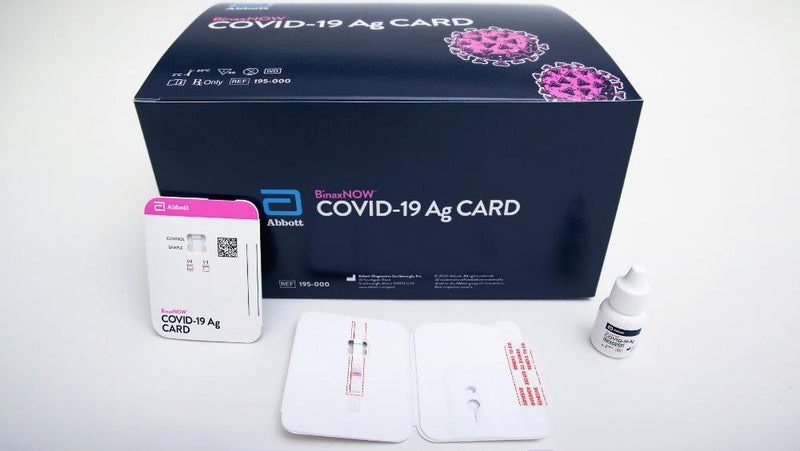 Abbott BinaxNOW™ SARS-CoV-2 COVID-19 Ag CARD Antigen Rapid Test POINT-OF-CARE CLIA WAIVED 195-000, 40 Test Kits/Box