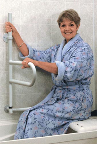 Dependa-Bar St/S White 18  Lower Grab Bar