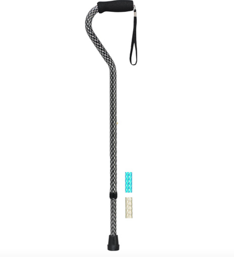 Designer Canes Color Combo Offset Handle Aluminum  Cs-6