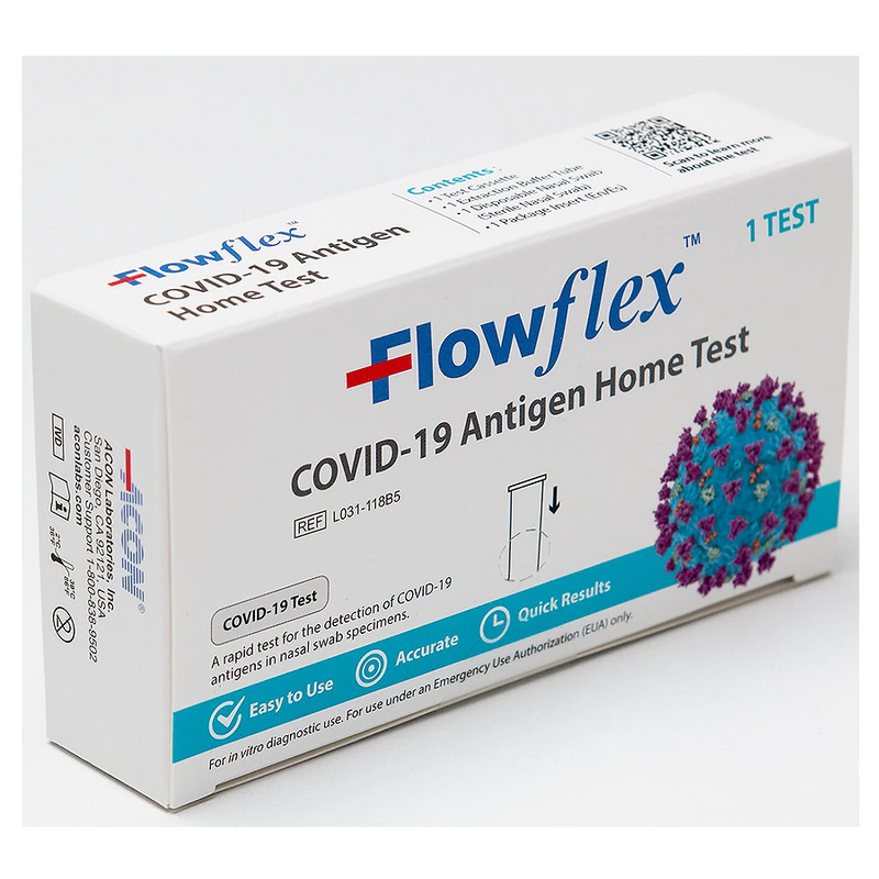 ACON Flowflex™ COVID-19 Antigen Rapid Home Test, 1 Test Kit/Box