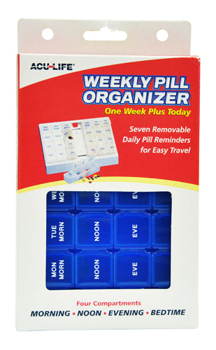 Pill Organizer Weekly w/28 Com One Week Plus Today&