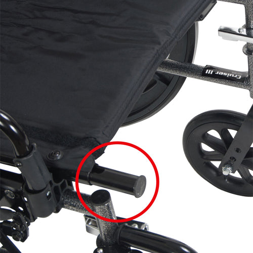 K3 Wheelchair Ltwt 20  wDDA & S/A Footrests  Cruiser III