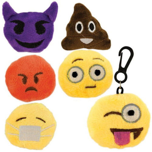 Emoticon Character Keychain Charm Countertop Display Pk/48