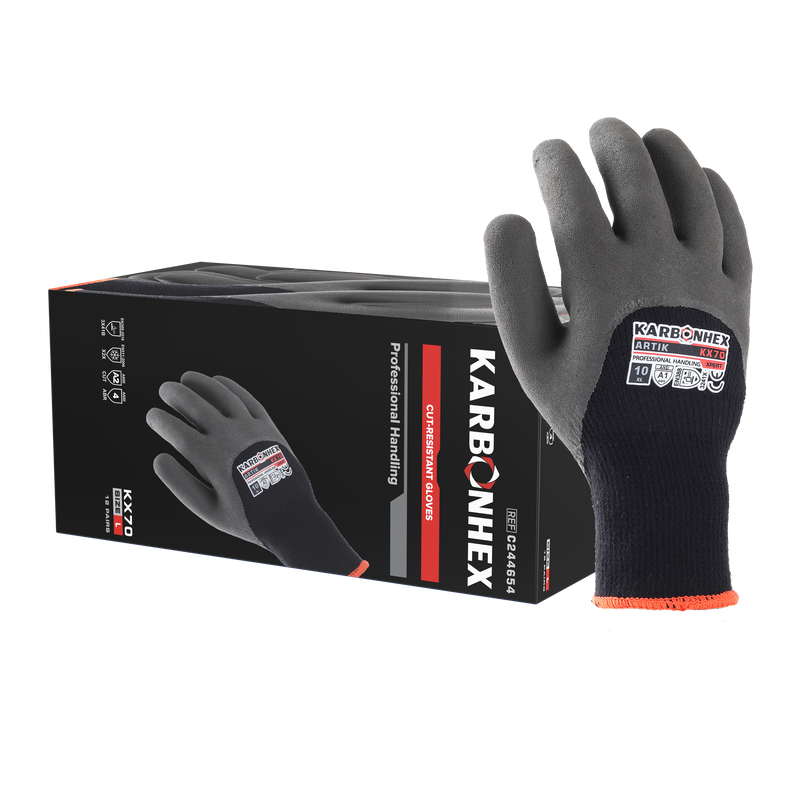 72 Pairs/CS KARBONHEX KX70 Purpose Built Cut-Resistant Gloves – Komplex Handling
