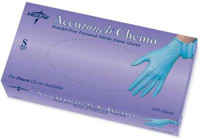 Accutouch Chemo Powder-Free Blue Nitrile Exam Gloves