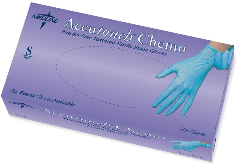 Accutouch Chemo Powder-Free Blue Nitrile Exam Gloves