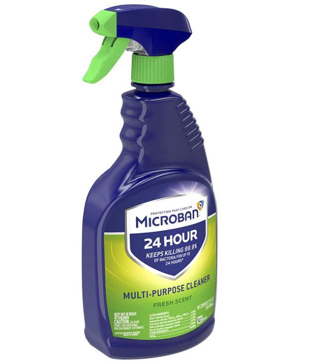 Microban Sanitizing Spray - Fresh Scent, 32oz - kills 99.9% of germs, including cold and flu viruses